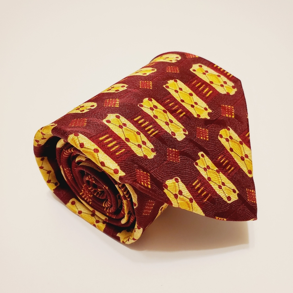 Robert Talbott Necktie Burgundy Geometric Silk Neck Tie Best of Class